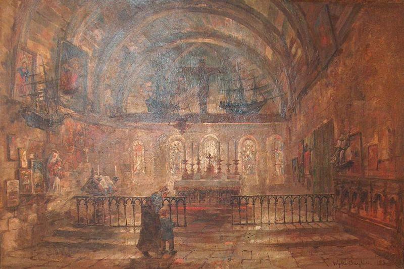 Wyke Bayliss Notre Dame Chapel Norge oil painting art